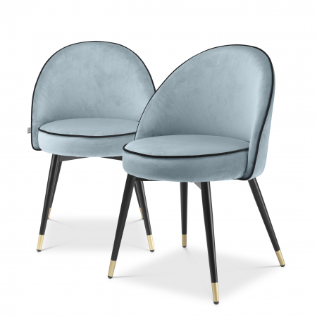   Scaun de dining Cooper roche gri deschis catifea set de 2 113124 EICHHOLTZ [13]