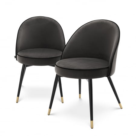   Scaun de dining Cooper roche gri deschis catifea set de 2 113124 EICHHOLTZ [30]
