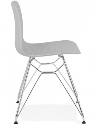 Scaun gri de design Mikko picioare crom otel / polipropilena, CH02010GRCH - Kokoon [4]