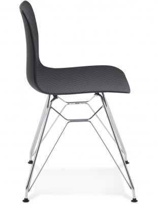 Scaun negru de design Mikko picioare crom otel / polipropilena, CH01710BLCH - Kokoon [2]