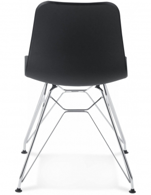 Scaun negru de design Mikko picioare crom otel / polipropilena, CH01710BLCH - Kokoon [3]