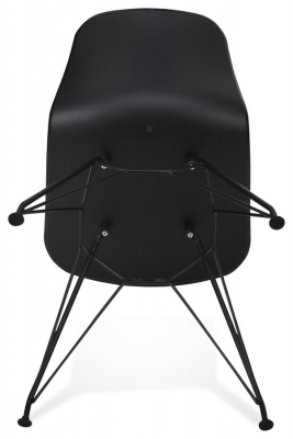 Scaun negru de design Mikko picioare negre otel / polipropilena, CH01720BLBL - Kokoon [1]