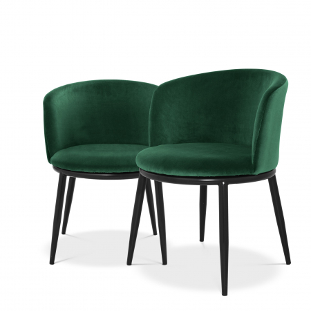 Scaune -   Scaun de dining Filmore cameron green set de 2 111997 EICHHOLTZ
