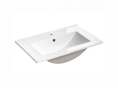 Set baie Aruba 50 cm, MDF alb lucios, stejar auriu [5]