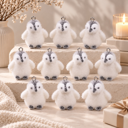 Set de 10 decorațiuni Pinguin Penguin, Material Moale și Pufos - SHP [1]