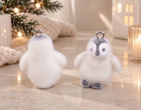 Set de 10 decorațiuni Pinguin Penguin, Material Moale și Pufos - SHP [3]