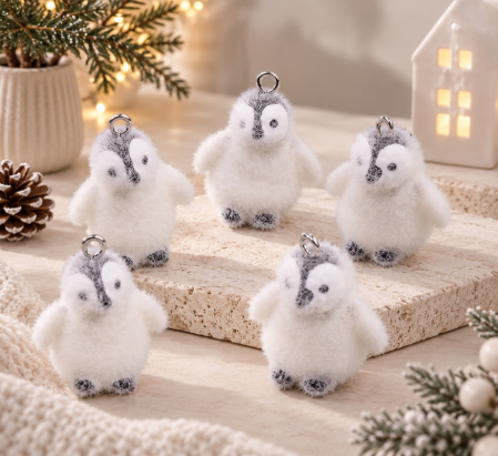 Set de 10 decorațiuni Pinguin Penguin, Material Moale și Pufos - SHP [2]