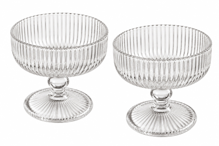 Set de 2 boluri pentru desert Deseo 12x12x10 cm, Sticlă Transparent - SHP [0]