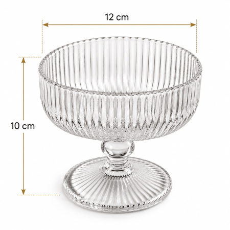 Set de 2 boluri pentru desert Deseo 12x12x10 cm, Sticlă Transparent - SHP [3]