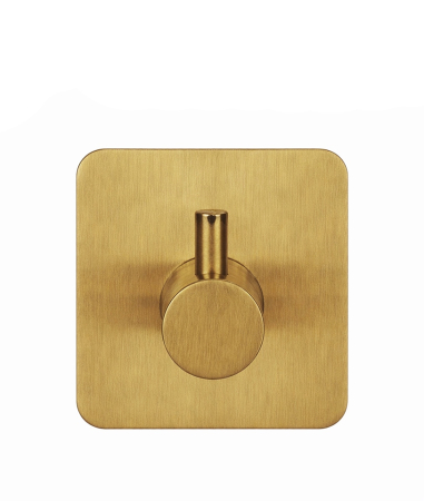 Set de 2 Cârlige Autoadezive Barolo 4,5x2,5x4,5 cm, Metal Auriu Aur Periat - SHP [1]