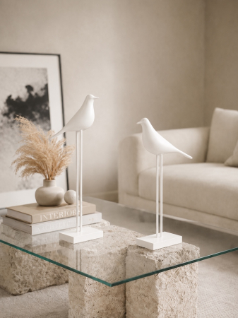 Set de 2 Decorațiuni Birdy, Alb - SHP [3]