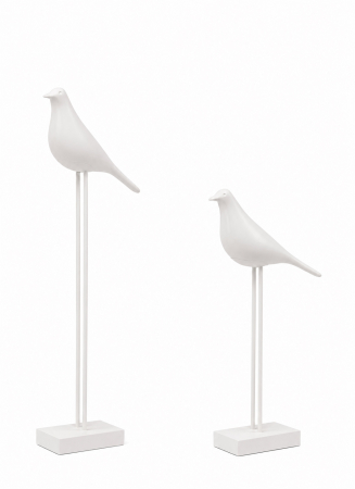 Decoratiuni - Set de 2 Decorațiuni Birdy, Alb - SHP