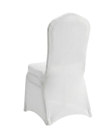Set de 2 Huse pentru Scaun de Banchet Weding, Elastyczna Țesătură Alb - SHP [2]