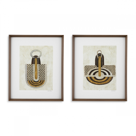 Promotii -   Set de 2 Obiecte de Artă Tablou de Vanna Lam 119749 EICHHOLTZ