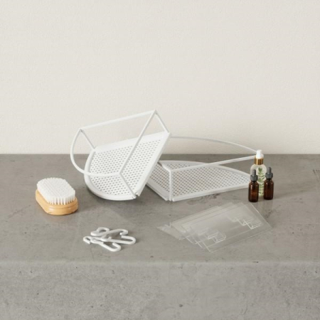 Set de 2 Polițe de Colț Cubiko 23x5x23 cm, Metal Alb - Umbra [6]