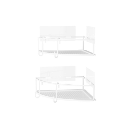 Set de 2 Polițe de Colț Cubiko 23x5x23 cm, Metal Alb - Umbra [3]