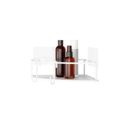 Set de 2 Polițe de Colț Cubiko 23x5x23 cm, Metal Alb - Umbra [1]