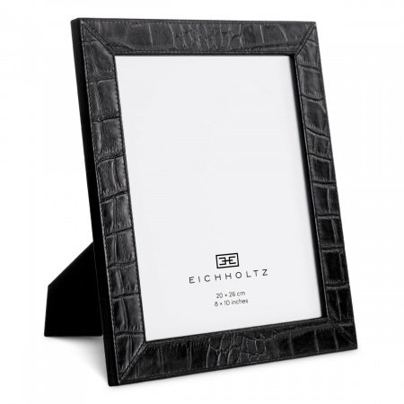   Set de 2 rame foto Scaleo din piele neagră cu embossing croco 118616 EICHHOLTZ [2]