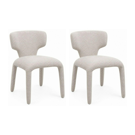 Living - Set de 2 Scaune Apulia 50x48x79 cm, Bej - King Home