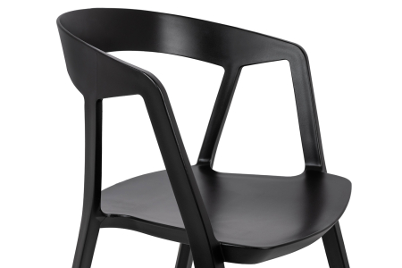 Set de 2 Scaune Vibia 57x56,5x77 cm, Polipropilenă Negru - King Home [6]