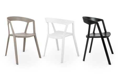 Set de 2 Scaune Vibia 57x56,5x77 cm, Polipropilenă Negru - King Home [13]