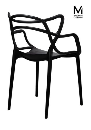 Set de 2 Scaune Hilo 55x58x81 cm, Polipropilenă Negru - Modesto Design [5]
