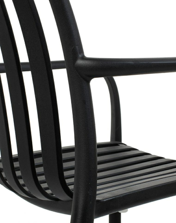 Set de 2 Scaune Strips Arm 56x60x80 cm, Polipropilenă Negru - Modesto Design [3]
