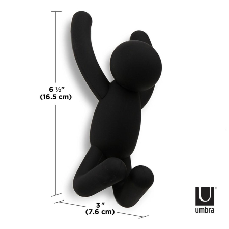 Set de 3 cârlige de perete UMBRA BUDDY, negru [5]