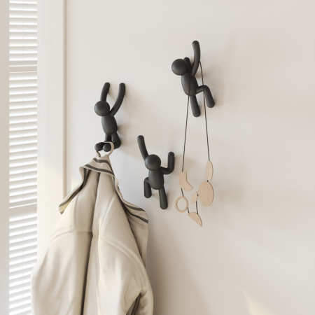 Set de 3 cârlige de perete UMBRA BUDDY, negru [4]