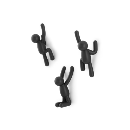 Set de 3 cârlige de perete UMBRA BUDDY, negru [2]