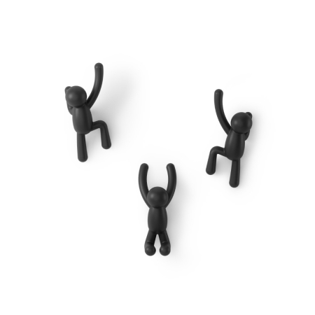 Produse - Set de 3 cârlige de perete UMBRA BUDDY, negru