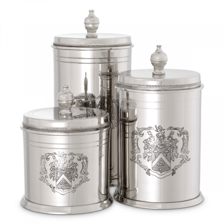 Produse -   Set de 3 cutii Gaston cu finisaj nichel 103994 EICHHOLTZ