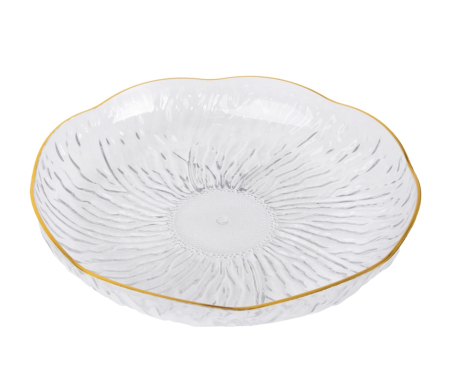 Set de 3 farfurii Ralph, Acril Transparent Auriu - SHP [1]