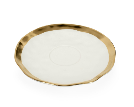 Set de 4 Căni Bell 14,5x14,5x10,5 cm, Porcelană Glazurată Alb și Auriu - Kare Design [5]