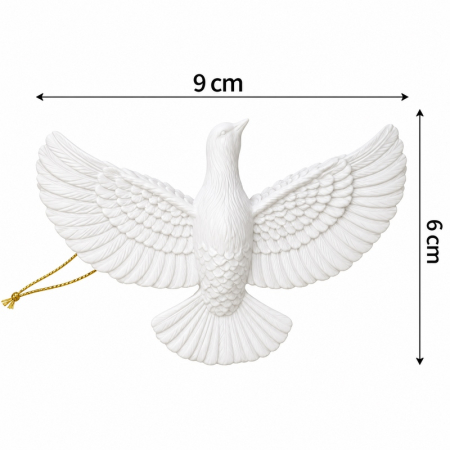 Set de 4 decorațiuni pentru brad porumbițe Turtle Dove - SHP [3]