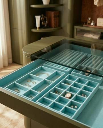 Set de 4 organizatoare pentru bijuterii Sorrel, Catifea Albastru - SHP [8]