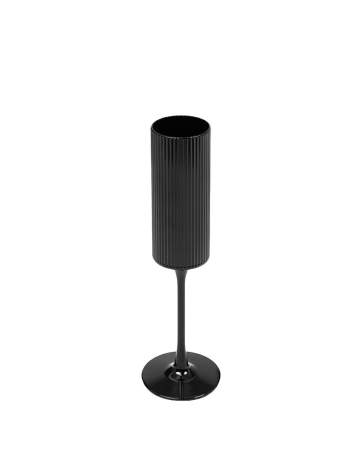Set de 4 Pahare de Șampanie Curly 7x7x24,5 cm, Plastic Durabil - SHP [1]