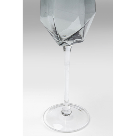 Set de 4 Pahare de Șampanie Diamond Smoke 365 7,5x5x27,5 cm, Sticlă În Nuanța de Gri - Kare Design [3]