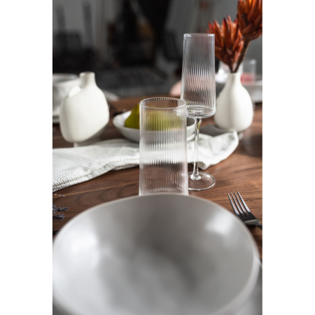 Set de 4 Pahare de Șampanie Riffle 215 7x7x25 cm, Sticlă Transparent - Kare Design [4]