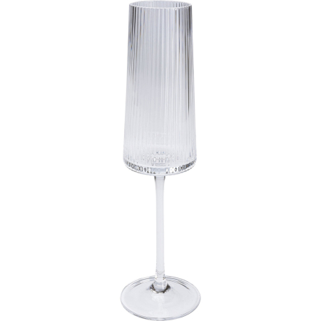 Set de 4 Pahare de Șampanie Riffle 215 7x7x25 cm, Sticlă Transparent - Kare Design [1]