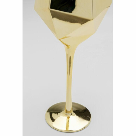 Set de 4 Pahare de Vin Diamond 660 11x11x28 cm, Sticlă Auriu - Kare Design [3]