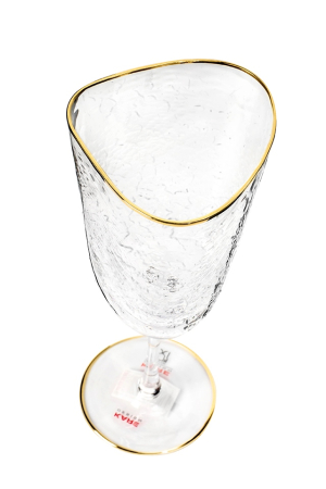 Set de 4 Pahare de Vin Hommage 300 9x9x22 cm, Sticlă Transparent Accente Aurii - Kare Design [2]