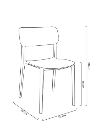 Set de 4 Scaune Agat Premium 53x49x80 cm, Polipropilenă Negru - King Home [11]