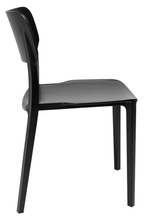 Set de 4 Scaune Agat Premium 53x49x80 cm, Polipropilenă Negru - King Home [2]