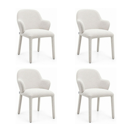 Living - Set de 4 Scaune Akira 45x50x83 cm, Bej - King Home