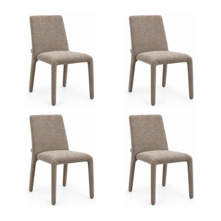 Living - Set de 4 Scaune Alya 40x38x82 cm, Maro/Taupe - King Home