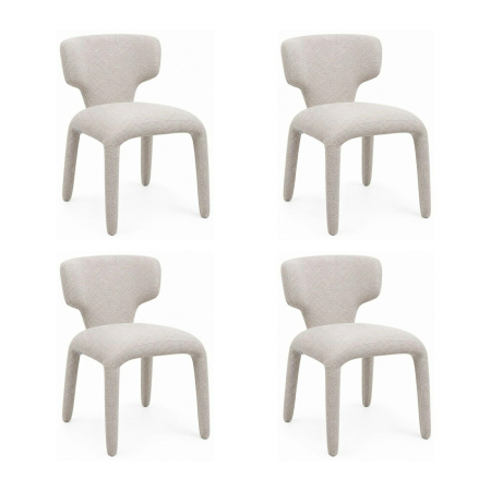 Living - Set de 4 Scaune Apulia 50x48x79 cm, Bej - King Home