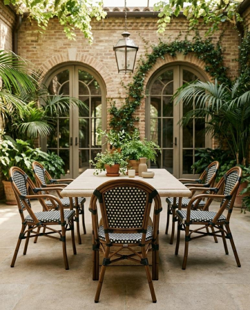 Set de 4 Scaune de Grădină Cafe Paris Arm 57x57x88 cm - King Home [7]