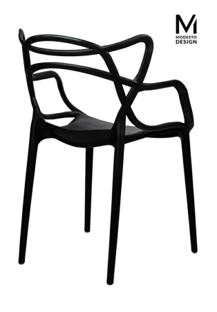 Set de 4 Scaune Hilo 55x58x81 cm, Polipropilenă Negru - Modesto Design [5]