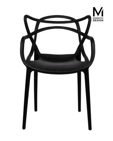 Set de 4 Scaune Hilo 55x58x81 cm, Polipropilenă Negru - Modesto Design [2]